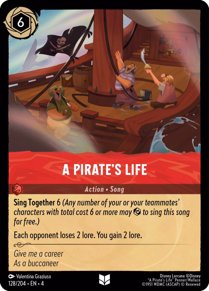 Carta A Pirate's Life · 