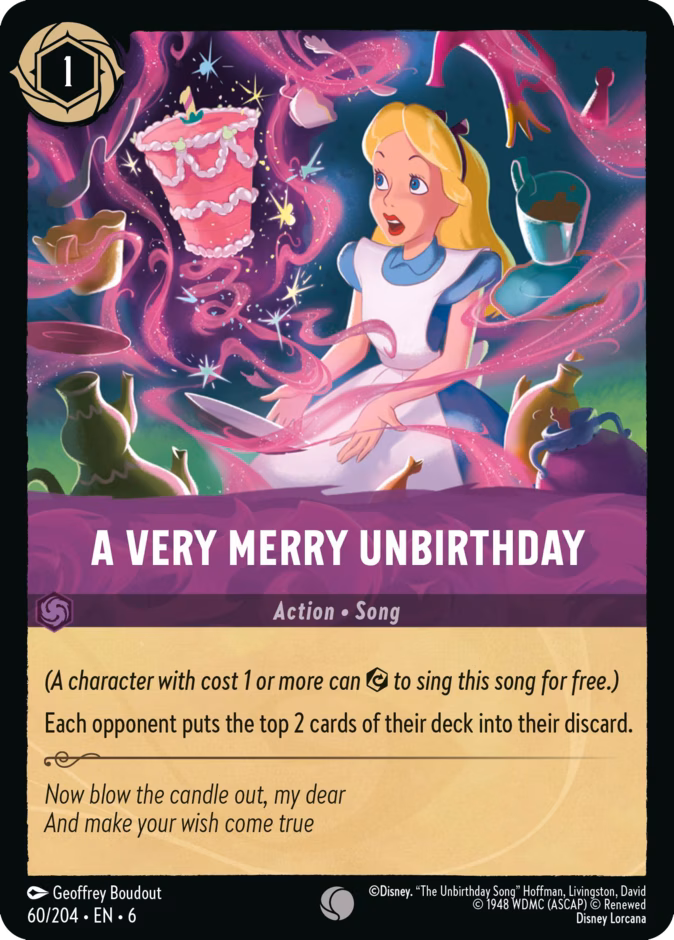 Carta A Very Merry Unbirthday · 