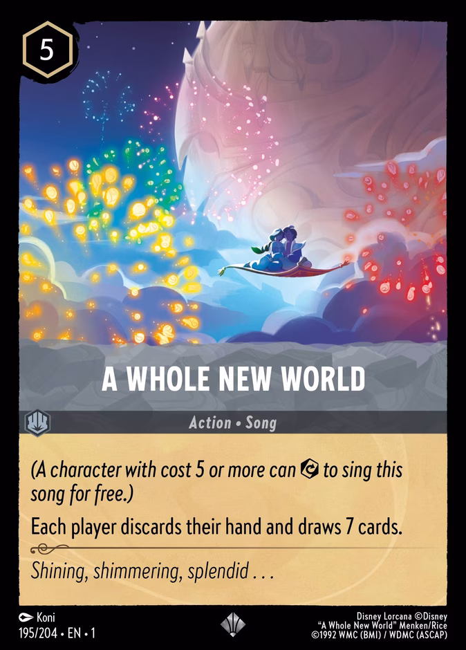 Carta A Whole New World · 