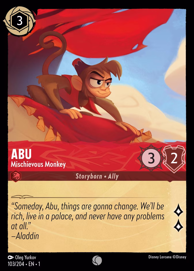 Carta oficial Abu · Mischievous Monkey