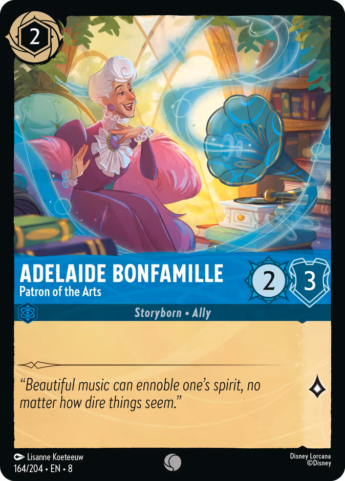 Carta Adelaide Bonfamille · Patron of the Arts