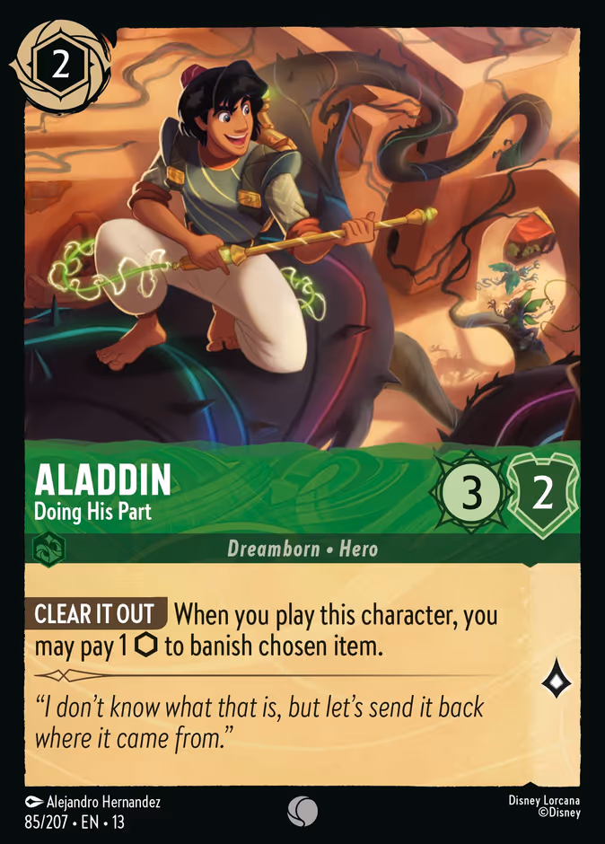 Carta Aladdin · Doing His Part