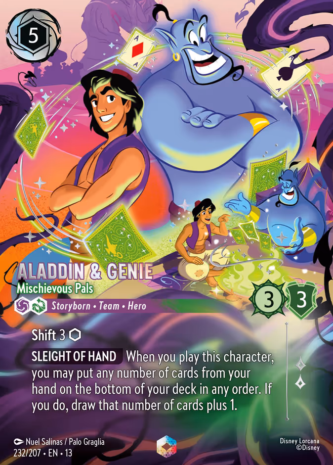 Carta Aladdin & Genie · Mischievous Pals