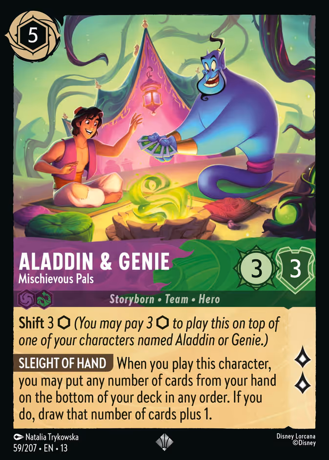 Carta Aladdin & Genie · Mischievous Pals