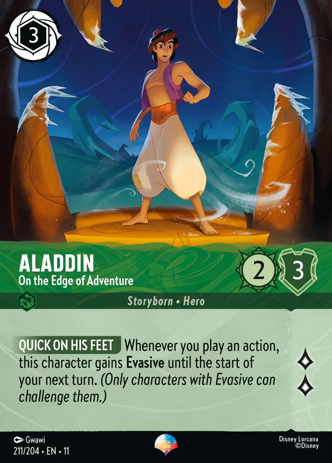 Carta Aladdin · On the Edge of Adventure
