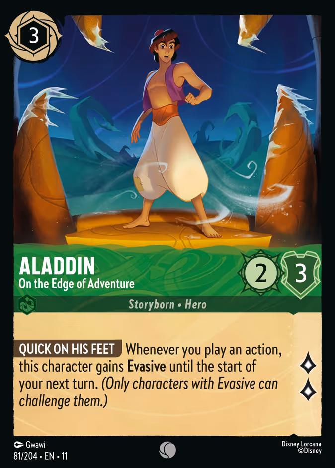 Carta Aladdin · On the Edge of Adventure