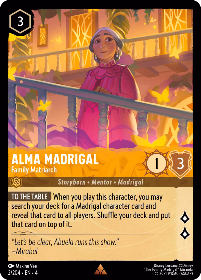 Carta Alma Madrigal · Family Matriarch