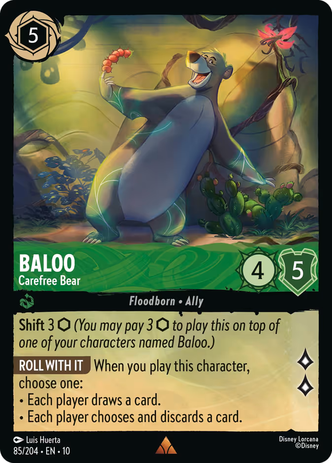 Carta Baloo · Carefree Bear