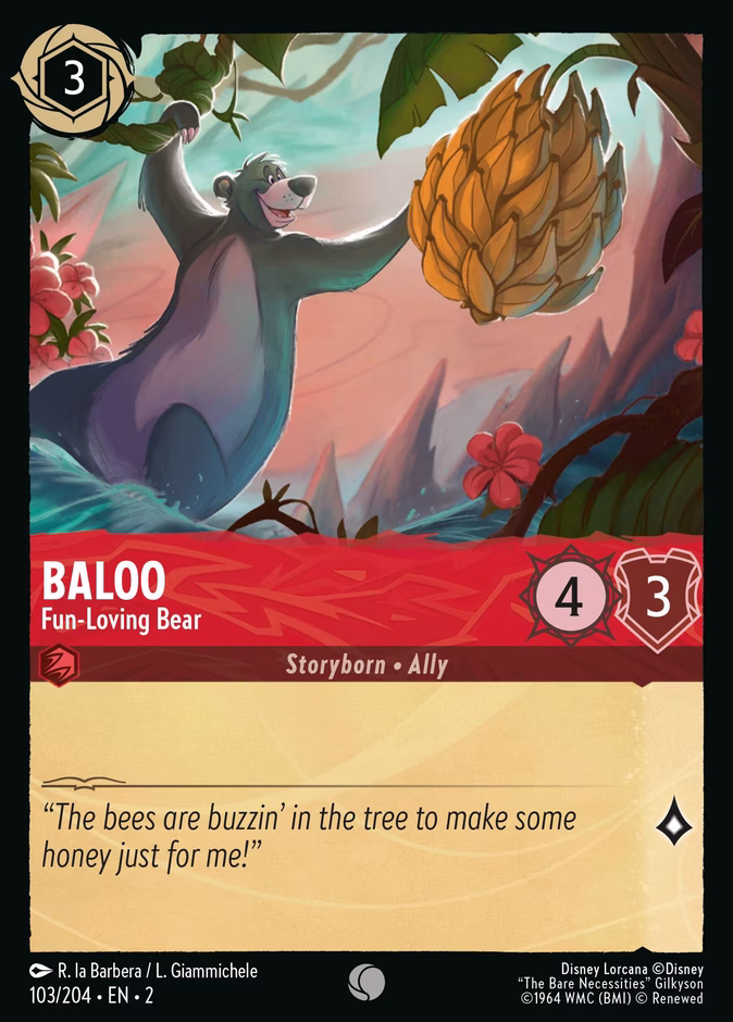 Carta Baloo · Fun-Loving Bear
