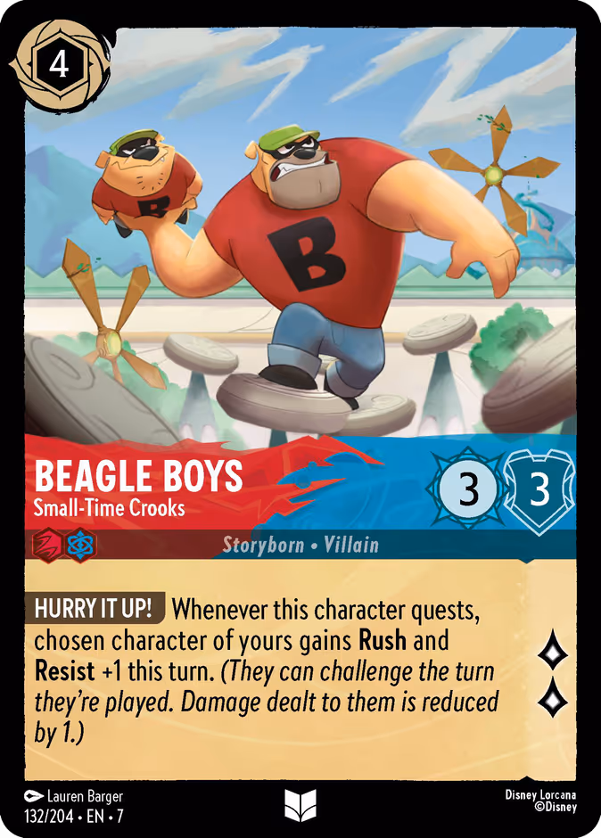Carta Beagle Boys · Small-Time Crooks