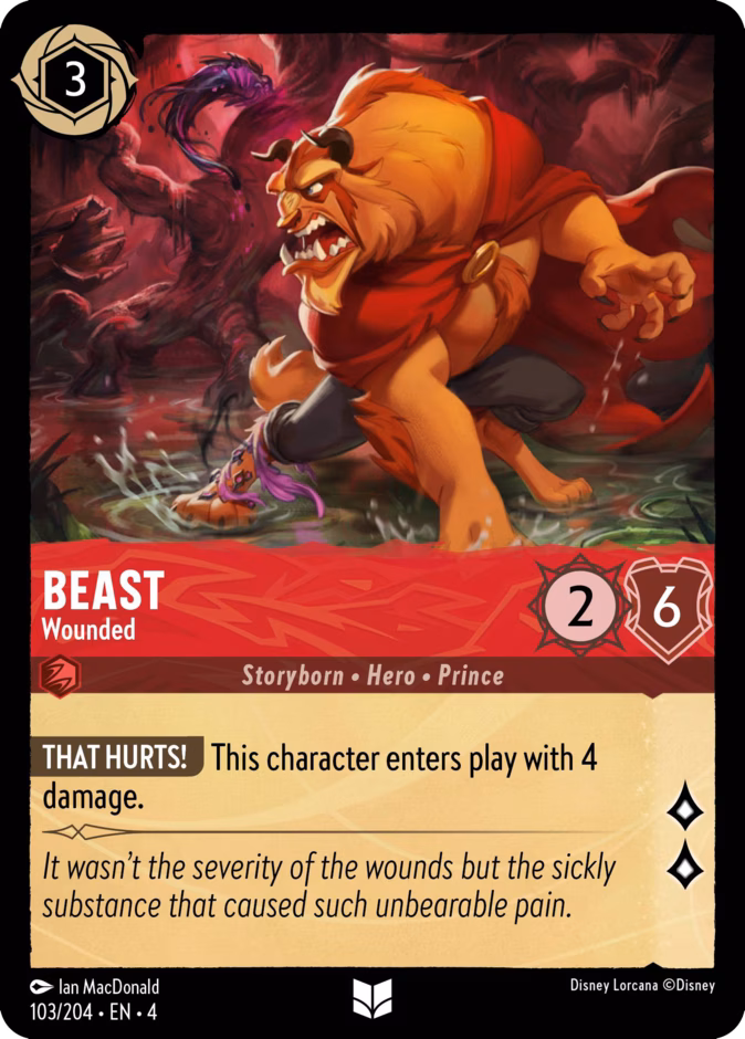 Carta oficial Beast · Wounded