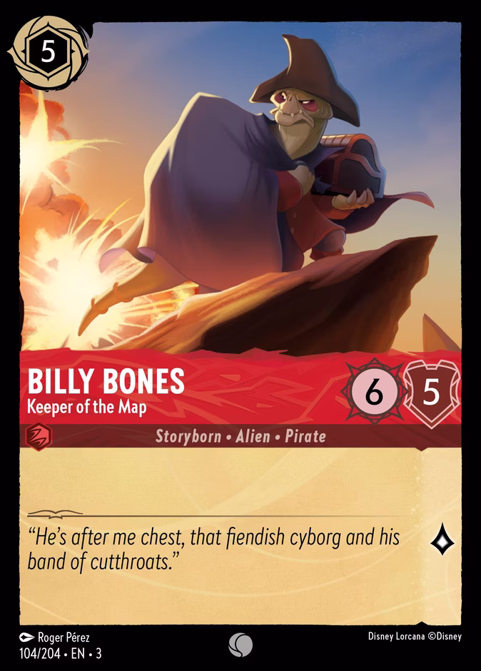 Carta Billy Bones · Keeper of the Map