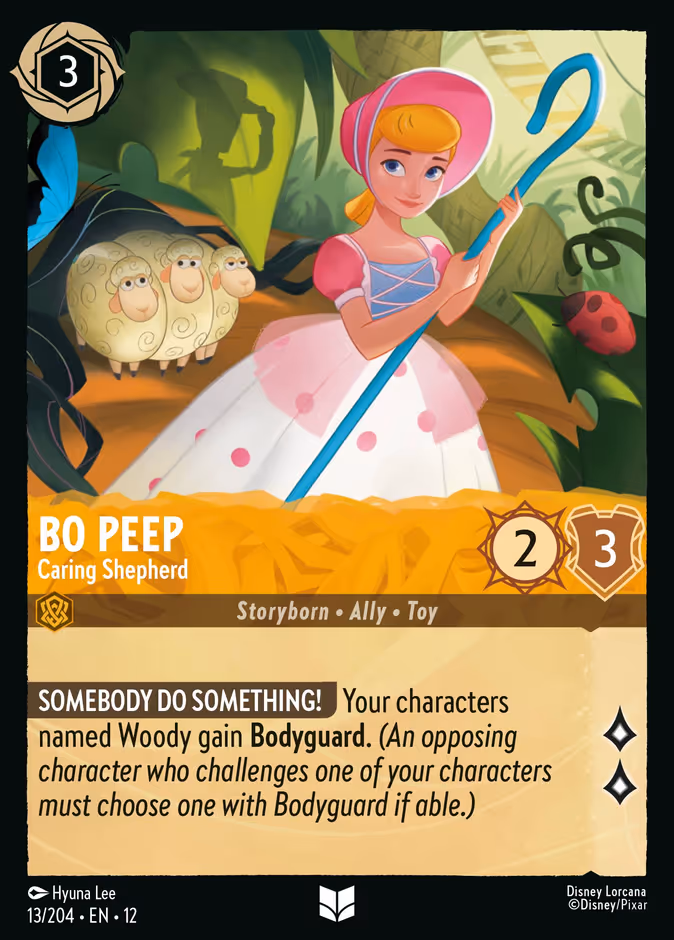 Carta oficial Bo Peep · Caring Shepherd
