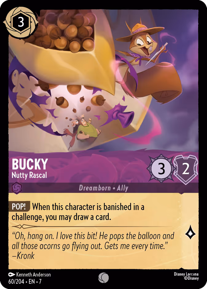 Carta oficial Bucky · Nutty Rascal