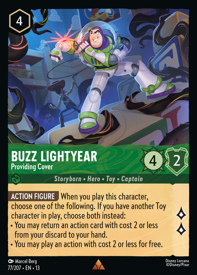 Carta Buzz Lightyear · Providing Cover