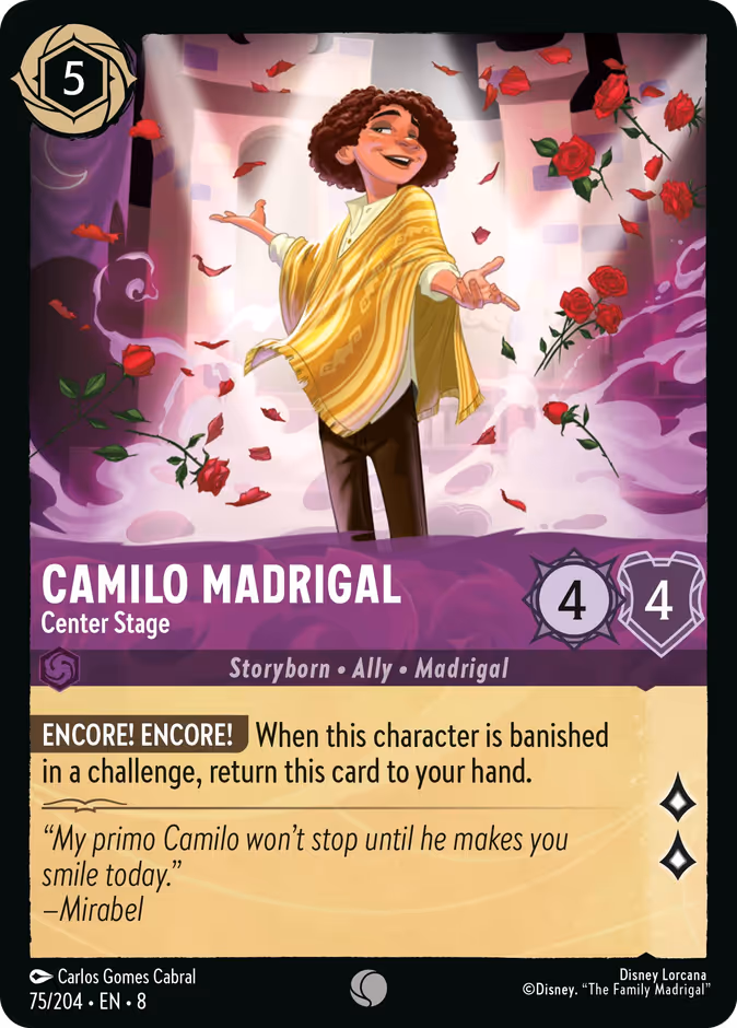 Carta Camilo Madrigal · Center Stage