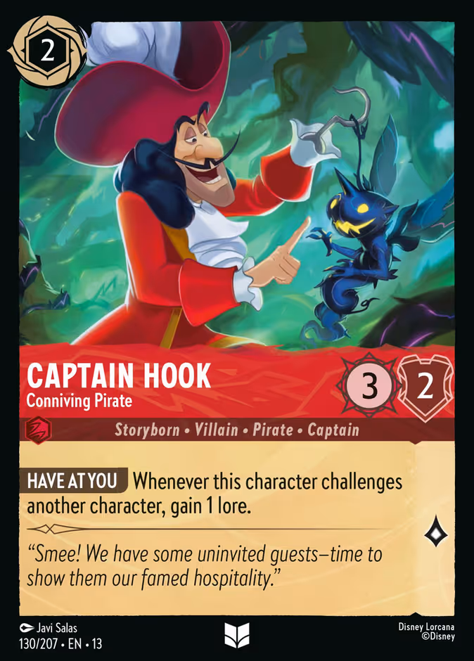 Carta Captain Hook · Conniving Pirate