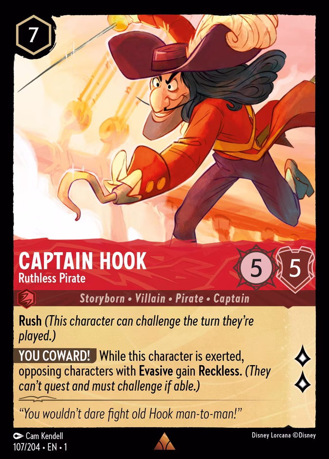 Carta Captain Hook · Ruthless Pirate