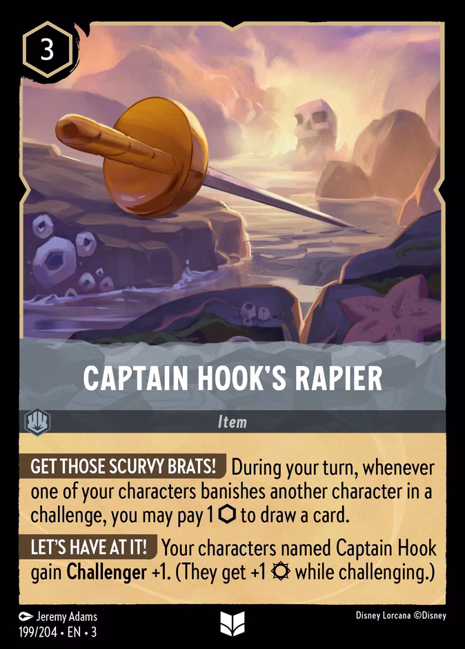 Carta Captain Hook's Rapier · 
