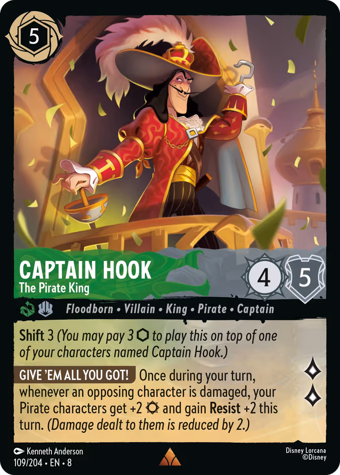 Carta Captain Hook · The Pirate King