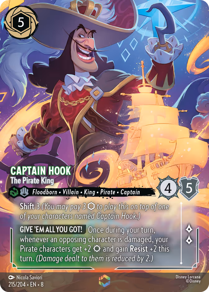 Carta Captain Hook · The Pirate King