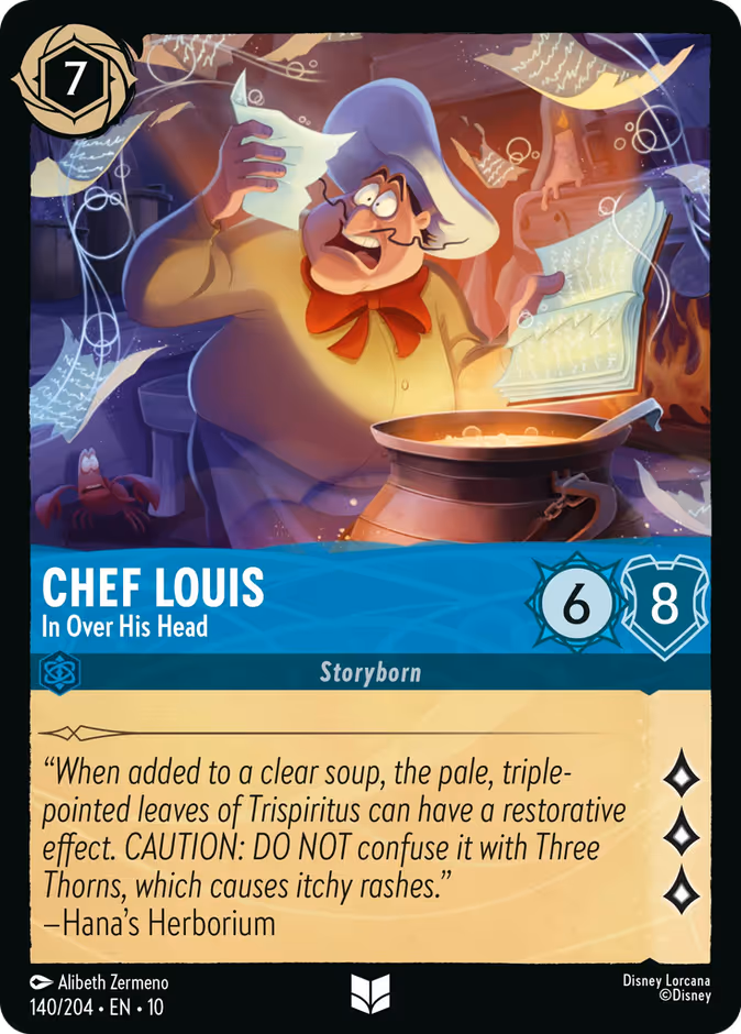 Carta Chef Louis · In Over His Head