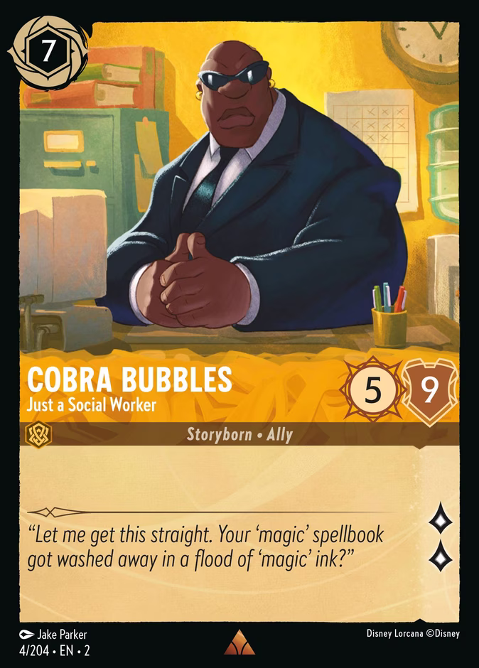Carta Cobra Bubbles · Just a Social Worker