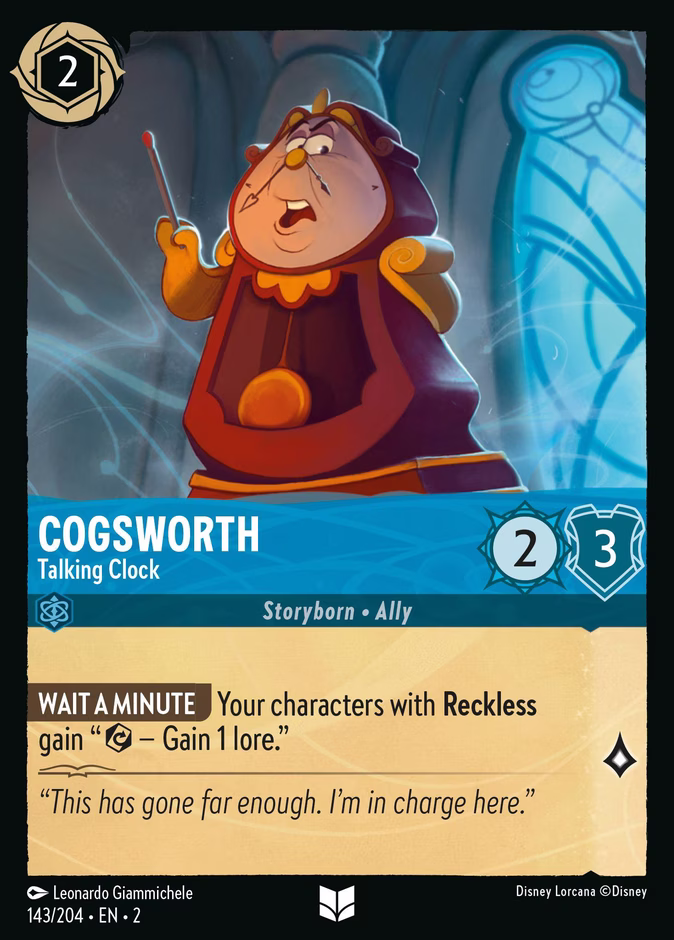 Carta oficial Cogsworth · Talking Clock