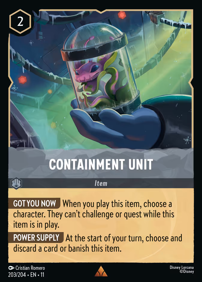 Carta oficial Containment Unit ·