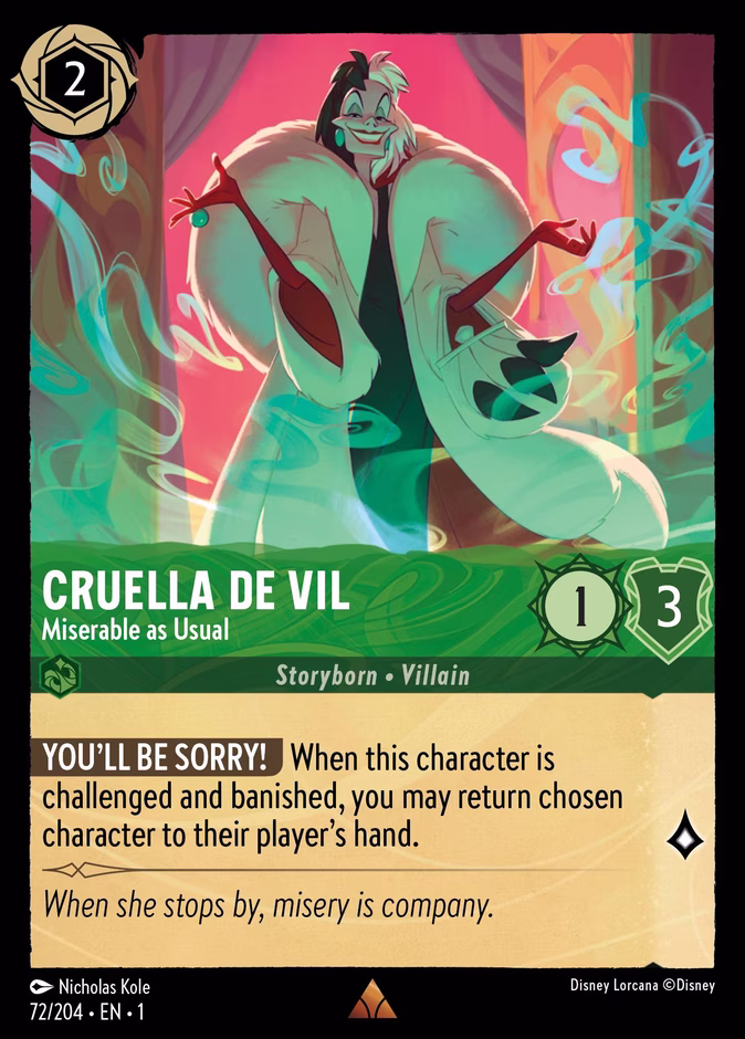 Carta Cruella De Vil · Miserable as Usual