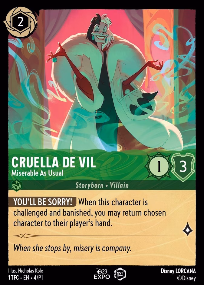 Carta Cruella De Vil · Miserable As Usual