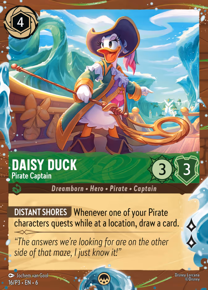 Carta Daisy Duck · Pirate Captain