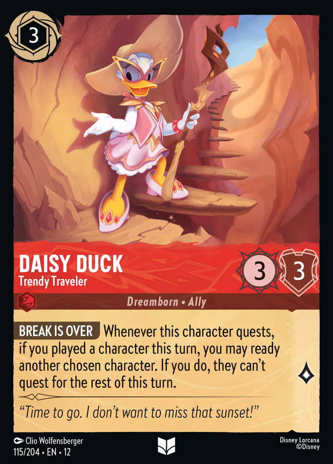 Carta Daisy Duck · Trendy Traveler