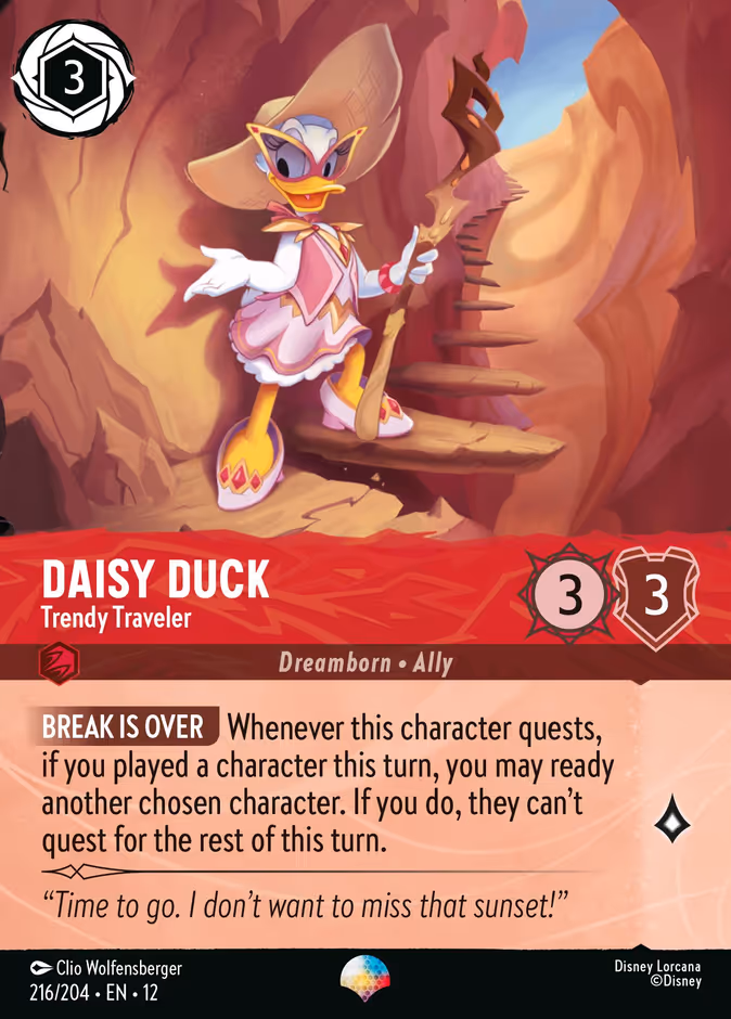 Carta Daisy Duck · Trendy Traveler
