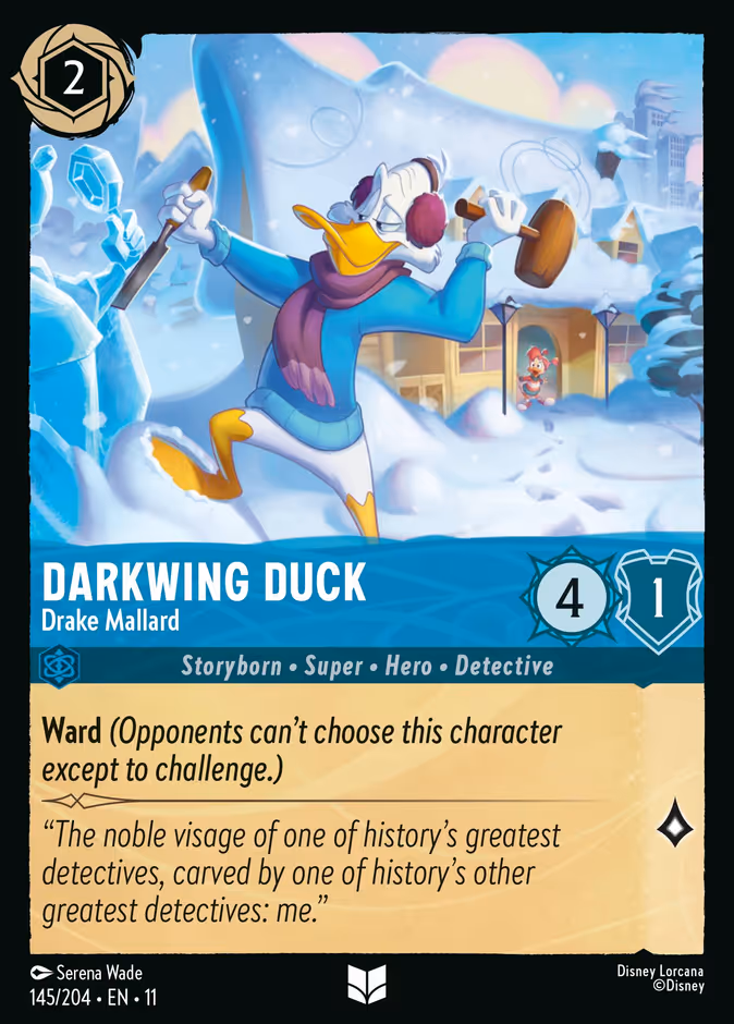 Carta Darkwing Duck · Drake Mallard