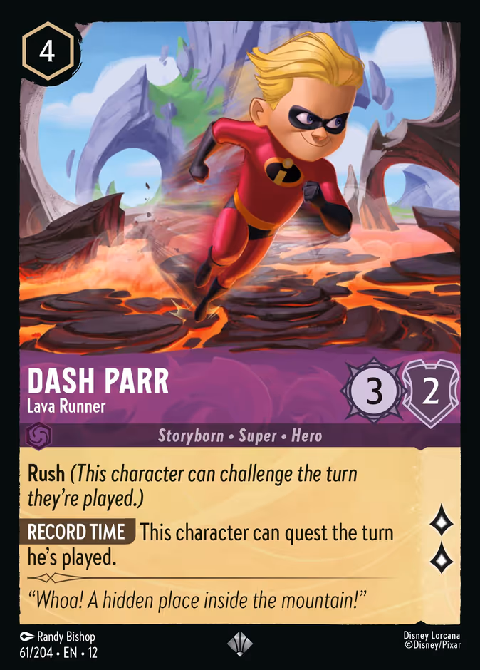 Carta Dash Parr · Lava Runner