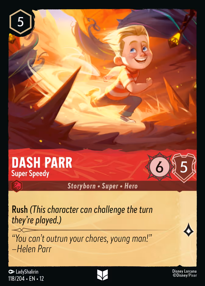Carta Dash Parr · Super Speedy