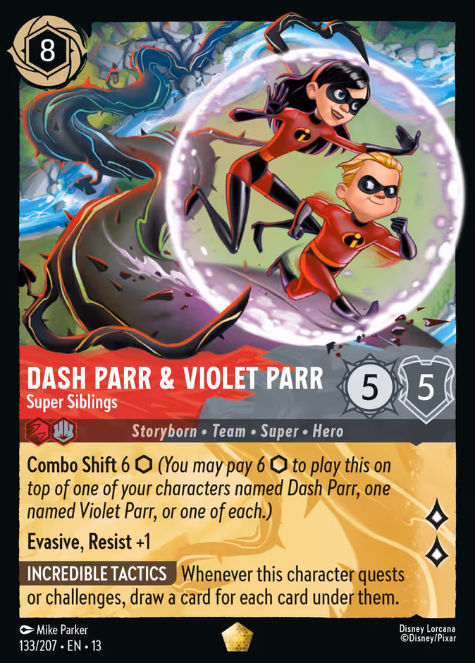 Carta Dash Parr & Violet Parr · Super Siblings