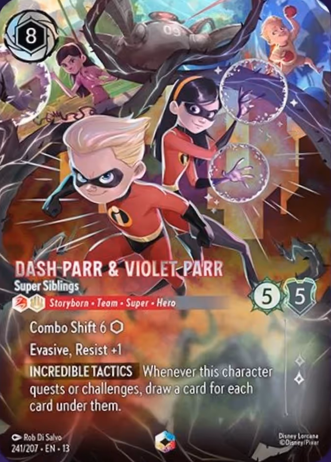 Carta Dash Parr & Violet Parr · Super Siblings