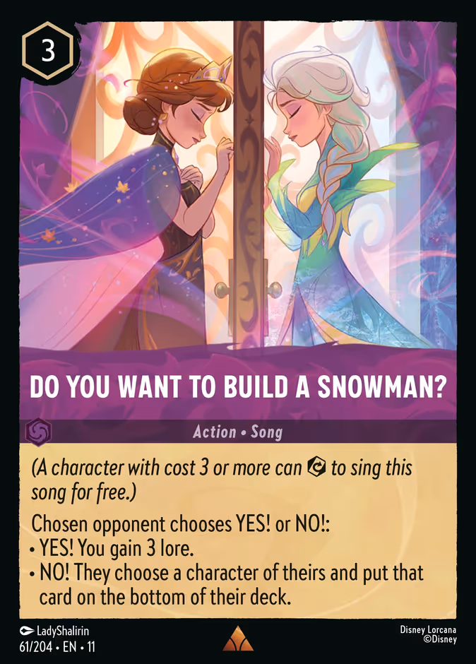 Carta Do You Want to Build A Snowman? · 