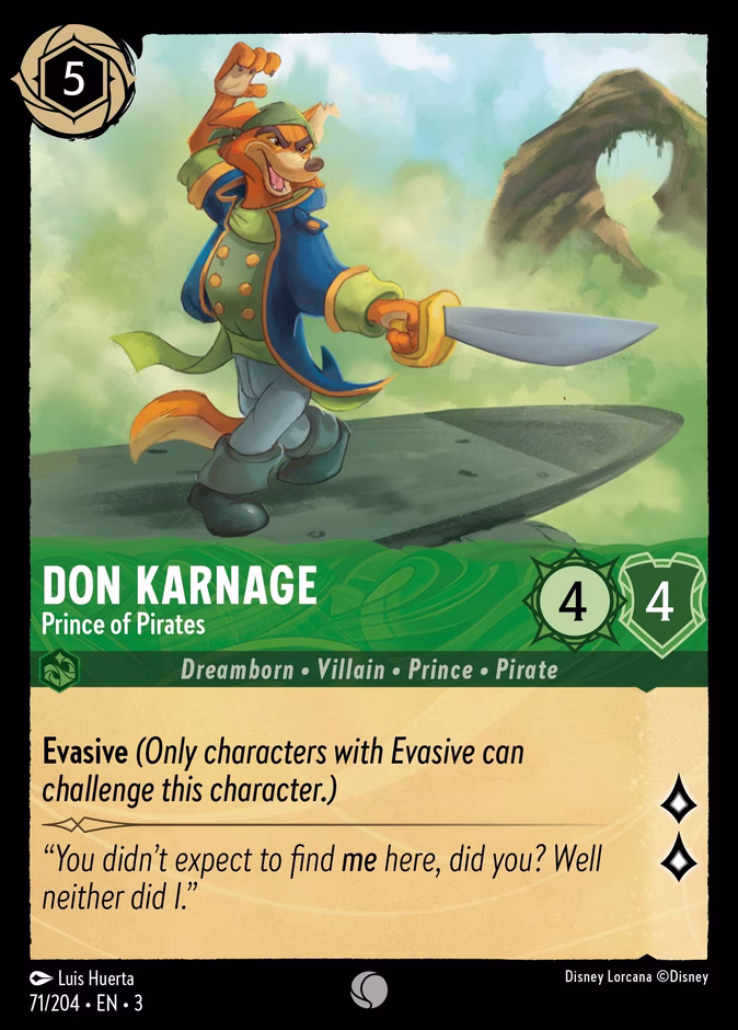 Carta Don Karnage · Prince of Pirates