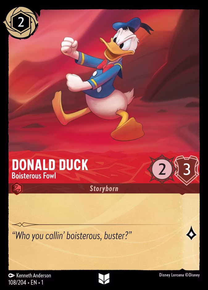 Carta Donald Duck · Boisterous Fowl