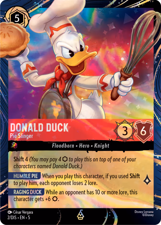Carta Donald Duck · Pie Slinger
