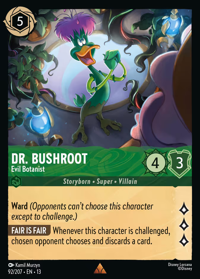 Carta Dr. Bushroot · Evil Botanist