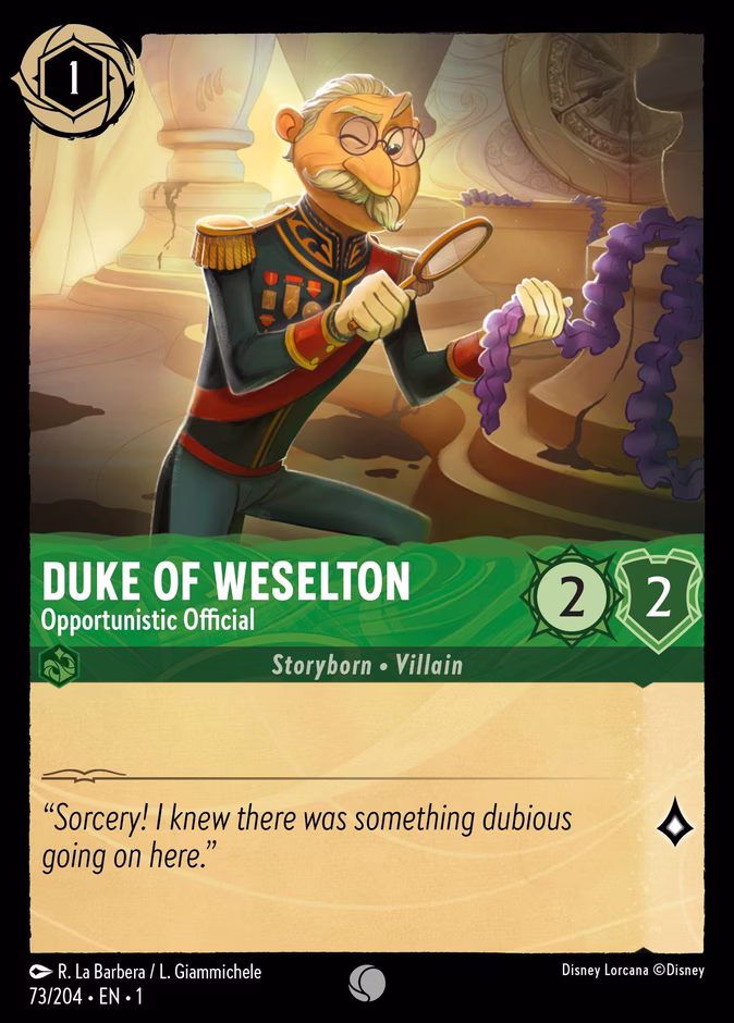 Carta Duke of Weselton · Opportunistic Official