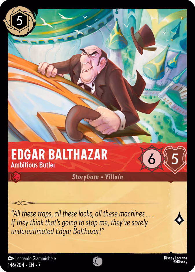 Carta Edgar Balthazar · Ambitious Butler