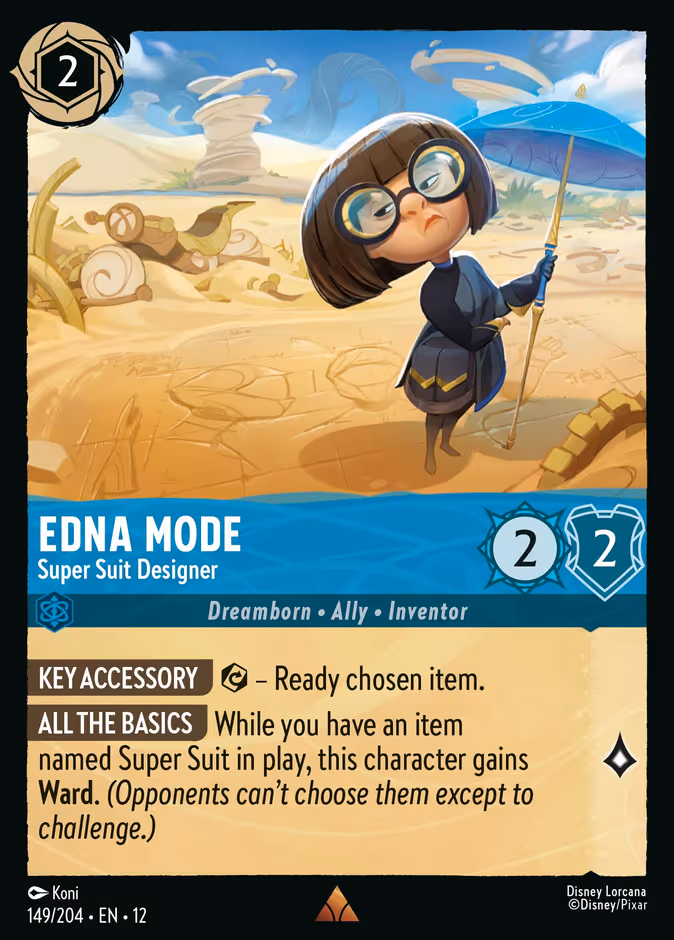 Carta Edna Mode · Super Suit Designer