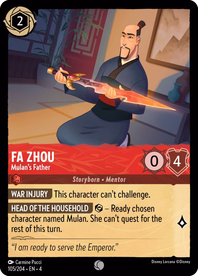 Carta Fa Zhou · Mulan's Father