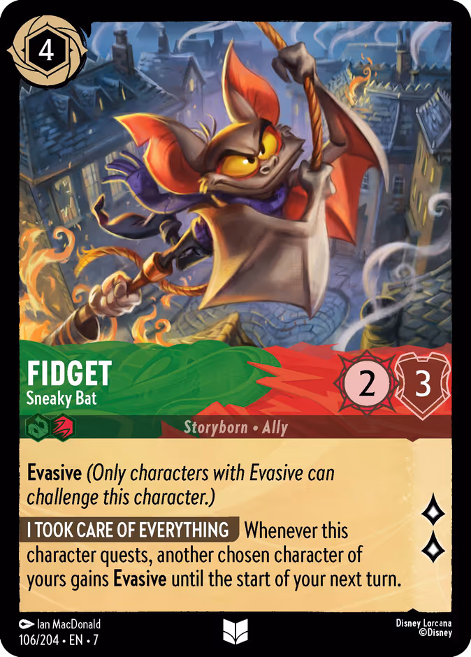 Carta Fidget · Sneaky Bat