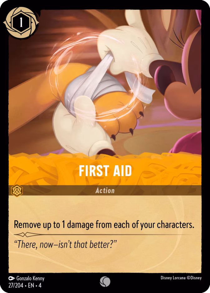 Carta oficial First Aid ·